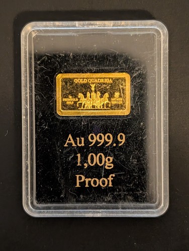 Gramm goldbarren quadriga - 1,