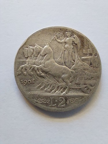Italien lire 1908 quadriga - italien,