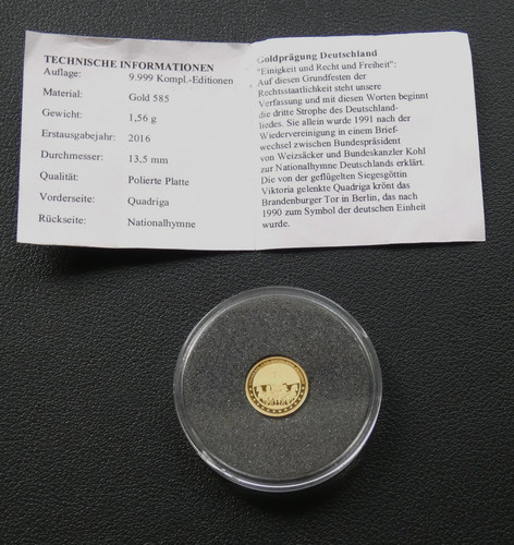 Brd medaille 2016 gold - ,,